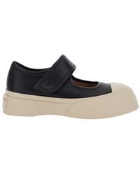 Marni - 'Mary Jane' Sneaker With Hook And Loop Closure And Logo On The Back - Lyst