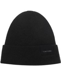 Tom Ford - Logo Ribbed Cashmere Beanie - Lyst