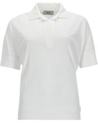 Herno - Cotton Blend Polo Shirt - Lyst