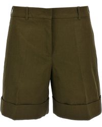 Jil Sander - Linen Bermuda Shorts With Turn-Up Hem - Lyst