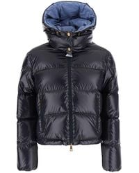 Moncler - 'Niveole' Down Jacket With Removable Hood With Buttons And Logo Patch On The Sleeve - Lyst