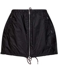 Prada - Abbigliamento Re-Nylon Zip-Up Mini Skirt - Lyst
