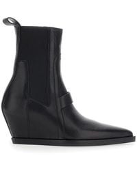 Rick Owens - Ankle Boots Sharp Wedge Sliver Leather - Lyst