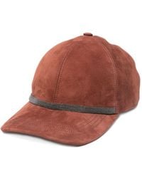 Brunello Cucinelli - Leather Baseball Cap - Lyst