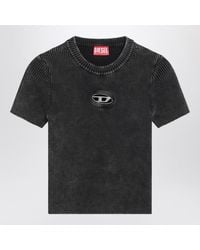 DIESEL T-Buxt Crop T-Shirt in Black | Lyst