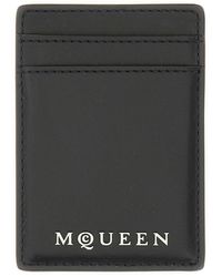 McQueen - Magnetic Card Holder With Logo - Lyst