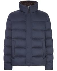 Herno - Padded Puffer Jacket With A High Collar And Faux-Fur Lining - Lyst