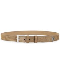 Prada - Sesamo Suede Belt - Lyst
