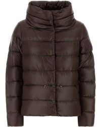 Herno - Chocolate Nylon Down Jacket - Lyst