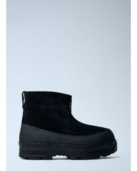 Stone Island - Suede Logo Patch Boots - Lyst