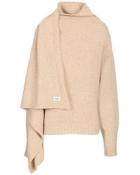 The Attico - Wool Scarf Sweater - Lyst