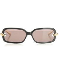Bottega Veneta - Rectangular "Knot" Sunglasses - Lyst