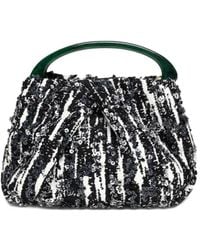 Dries Van Noten - Small Pleated Jacquard Bag With Resin Handle - Lyst