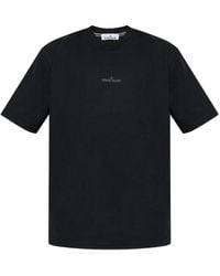 Stone Island - Archive Logo Cotton T-Shirt - Lyst