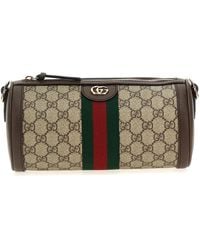 Gucci - Gg Supreme Fabric Shoulder Bag With Iconic Web Detail - Lyst