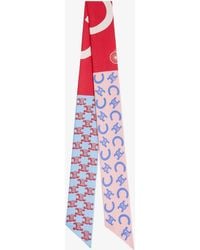 Celine - Silk Scarf With All-Over Triomphe Logo - Lyst