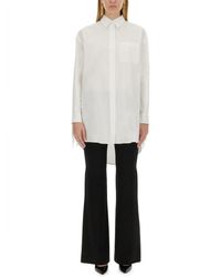 Moschino - Fringe-Detail Poplin Shirt With Classic Collar - Lyst