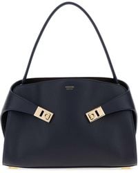 Ferragamo - Salvatore Leather Medium Hug Soft Shoulder Bag - Lyst