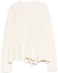 Sacai - Wool Crewneck Sweater - Lyst
