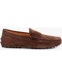 Tod's - Suede Loafers With Gommini Detail On The Back - Lyst