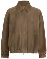 Brunello Cucinelli - Leather Jacket - Lyst