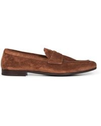 Prada - Calzature Cocoa Suede Loafers - Lyst