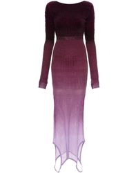 The Attico - Ribbed Midi Dress - Lyst