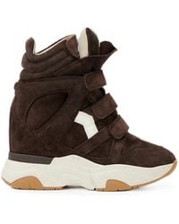 Isabel Marant - Balskee High-Top Wedge Suede Sneakers - Lyst