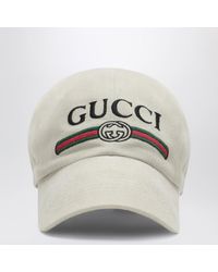 Gucci - Cotton Baseball Cap With Embroidered Logo - Lyst