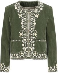 Celine - Embroidered Velvet Jacket - Lyst
