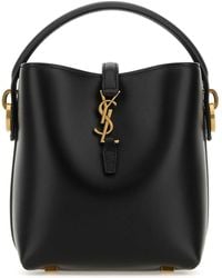 Saint Laurent - Leather Mini Le 37 Bucket Bag - Lyst