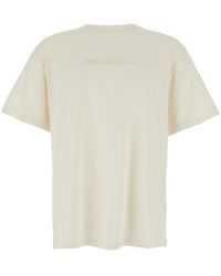 JW Anderson - Crewneck T-Shirt With Logo Embroidery On The Front - Lyst