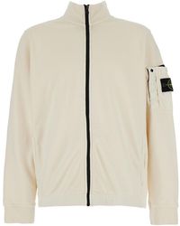Stone Island - Sweatshirt With High Neck And Logo Patch On The Sleeve - Lyst
