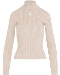 Courreges - Pullover Nude & Neutrals - Lyst