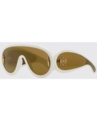 Loewe - Bicolour Acetate Mask Sunglasses With Anagram Monogram - Lyst