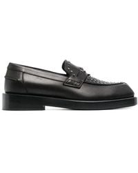 Versace - Medusa Leather Loafers - Lyst