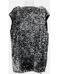 Junya Watanabe - Oversized Top With Round Sequins. Boat Neckline, Sleeveless, And Straight Hem - Lyst