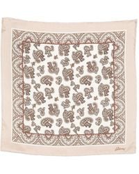 Brioni - Printed Silk Pocket Square - Lyst