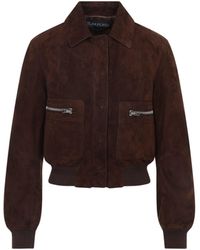 Tom Ford - Lamb Suede Bomber Jacket - Lyst