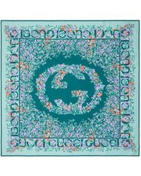 Gucci - Printed Silk Foulard - Lyst