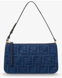 Fendi - Flat Ff Fabric Shoulder Bag - Lyst