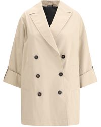 Brunello Cucinelli - Midi Trench Coat - Lyst