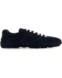 Prada - Dark Suede Montecarlo Sneakers - Lyst