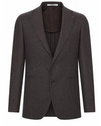 Tagliatore - Textured Fabric Blazer Jacket With Two Buttons - Lyst