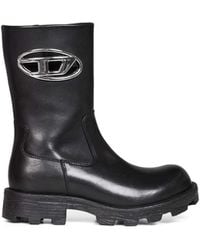 DIESEL - D-Hammer Cut-Out Biker Boots - Lyst