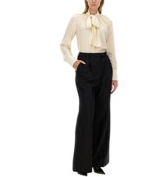 Givenchy - Silk Shirt With Lavallière Collar - Lyst