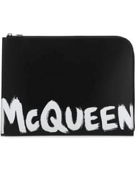 McQueen - Leather Document Holder - Lyst