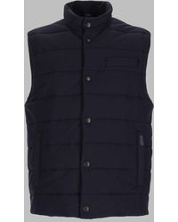 Fay - Puffer Vest With Stand Collar - Lyst