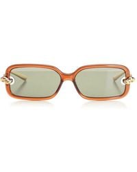 Bottega Veneta - Rectangular "Knot" Sunglasses - Lyst
