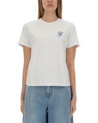 JW Anderson - Jw Anderson T-Shirt With Logo And Print - Lyst